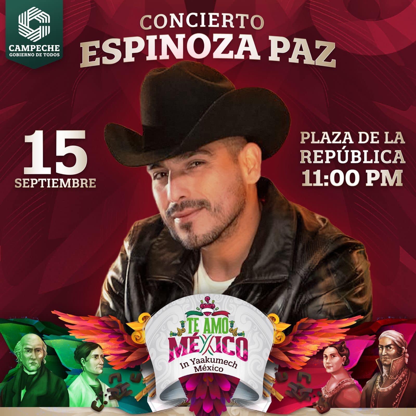 No te pierdas el concierto de Espinoza Paz Layda Sansores San Román