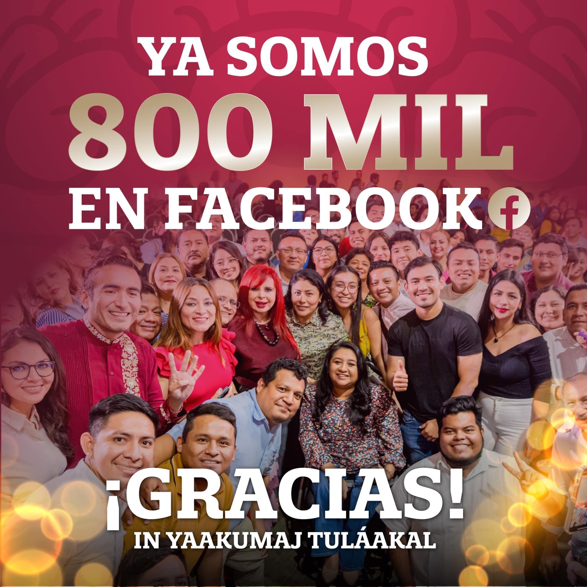 Ya somos 800 mil en Facebook