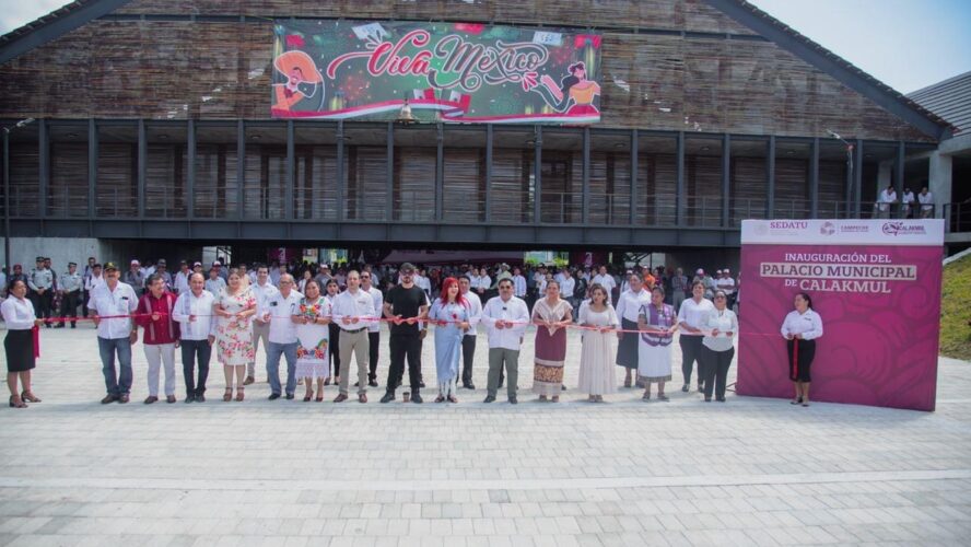 Inauguración del Palacio Municipal y la Casa de la Cultura en Xpujil, Calakmul