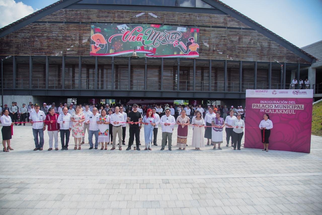 Inauguración del Palacio Municipal y la Casa de la Cultura en Xpujil, Calakmul