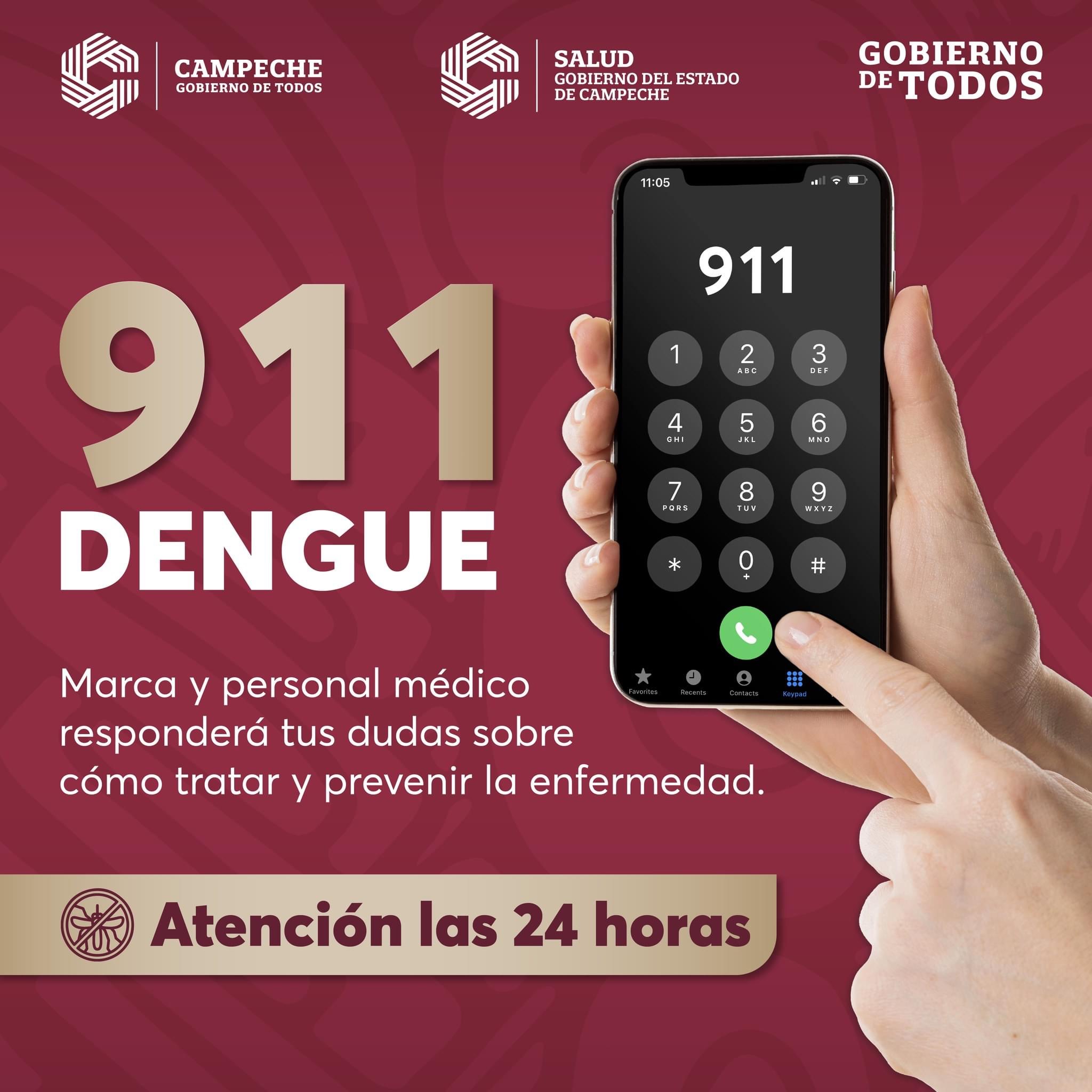 Llama al 911 en caso de dudas sobre el dengue