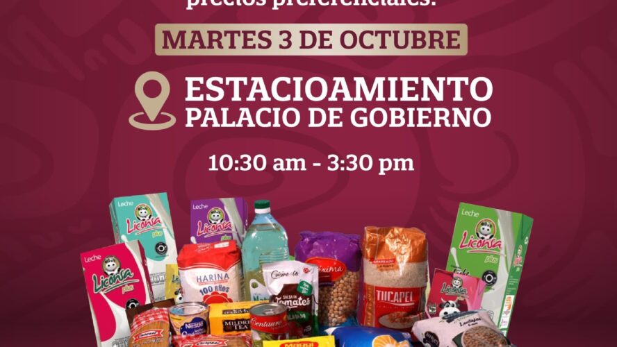 Tienda Móvil en el estacionamiento del Palacio de Gobierno