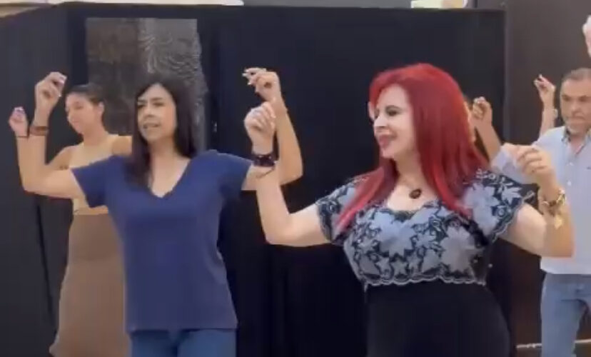Ensayando para la Vaquería de hoy