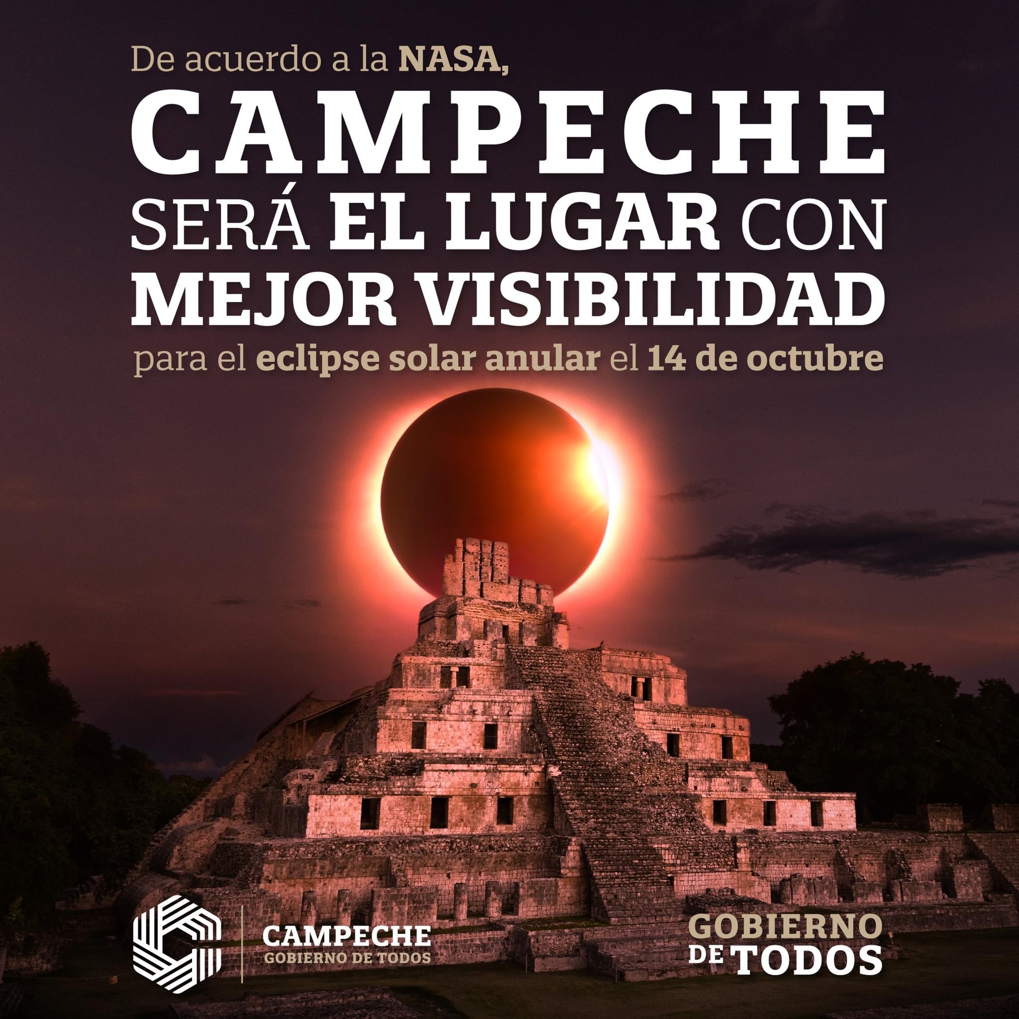 En Campeche tendremos la mejor visibilidad para el eclipse