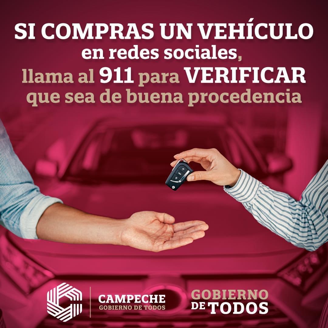 Llama al 911 para comprobar que un vehículo es de buena procedencia