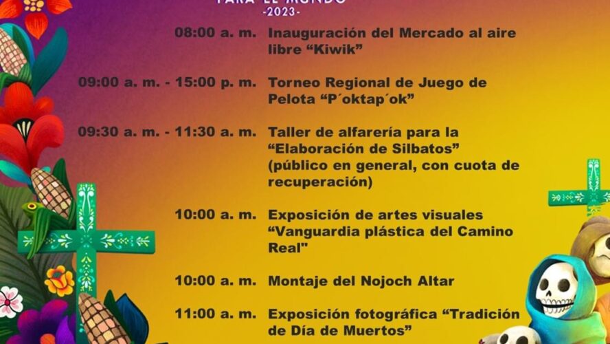 Actividades del próximo 31 de octubre en el Festival de Día de Muertos