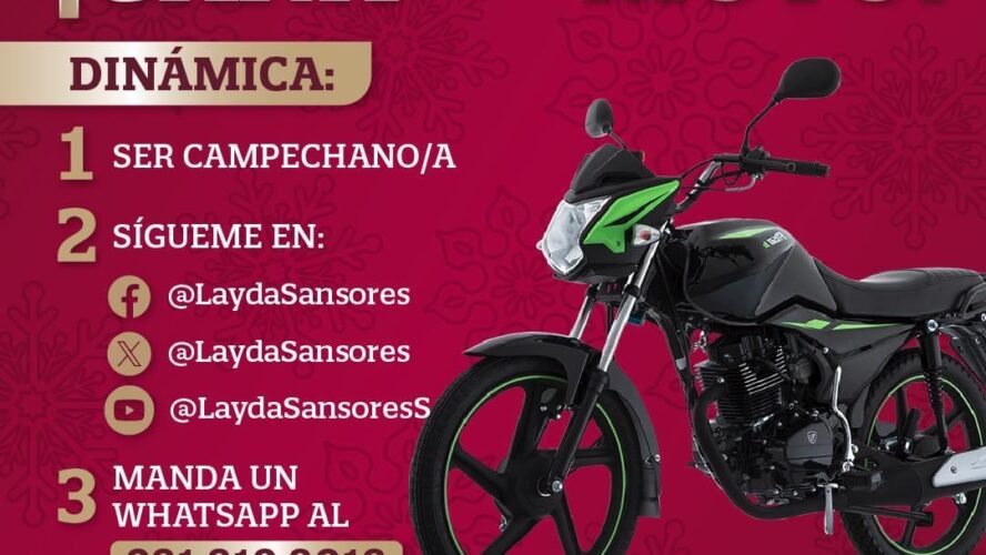 Participa en la rifa y gana una moto