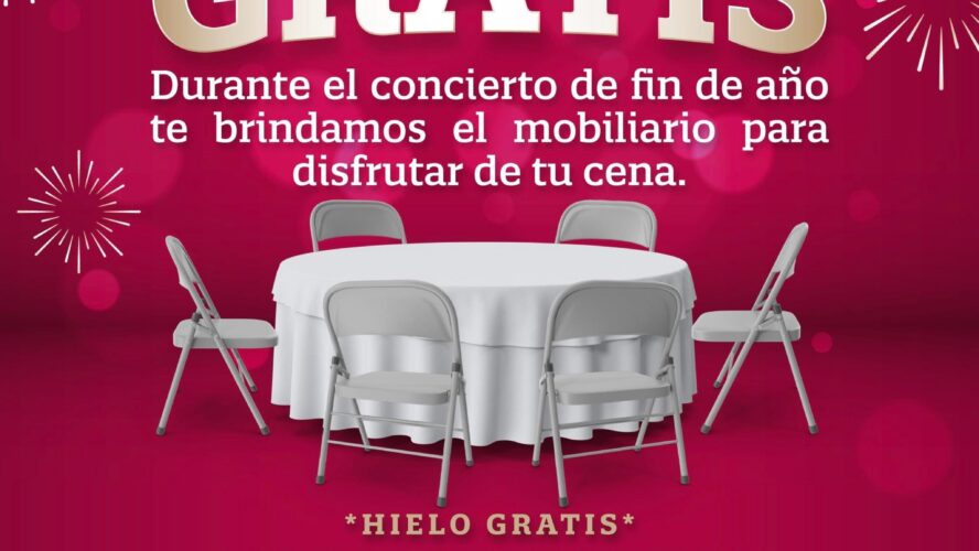 Mesas y sillas gratis durante el concierto de Año Nuevo