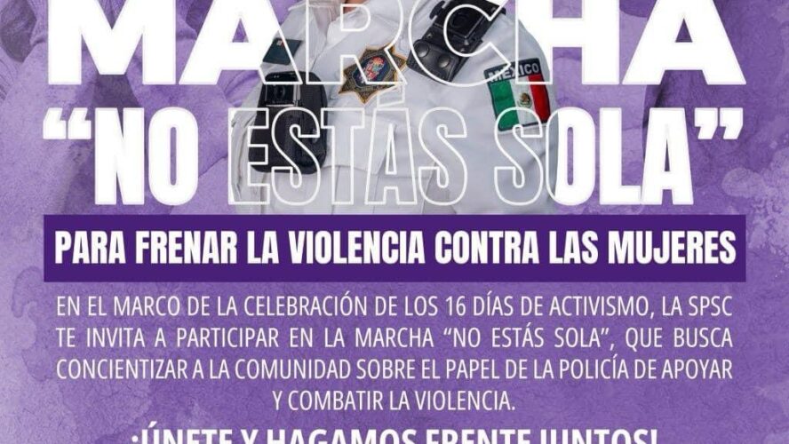 Acompáñanos a la marcha “No estás sola”