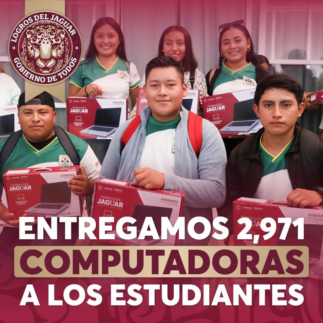 Entregamos computadoras a los estudiantes