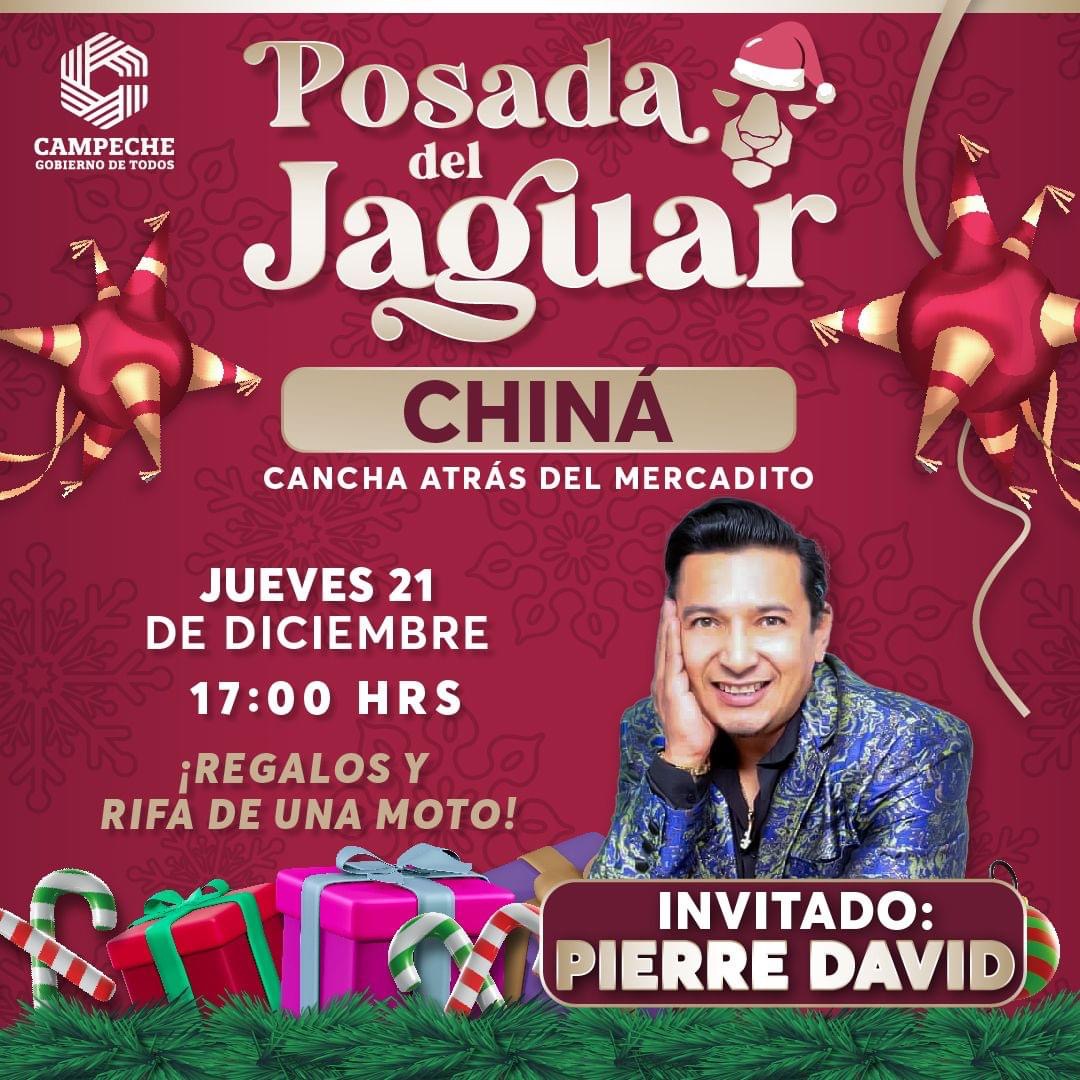 Asiste a la Posada del Jaguar en Chiná este jueves 21 de diciembre