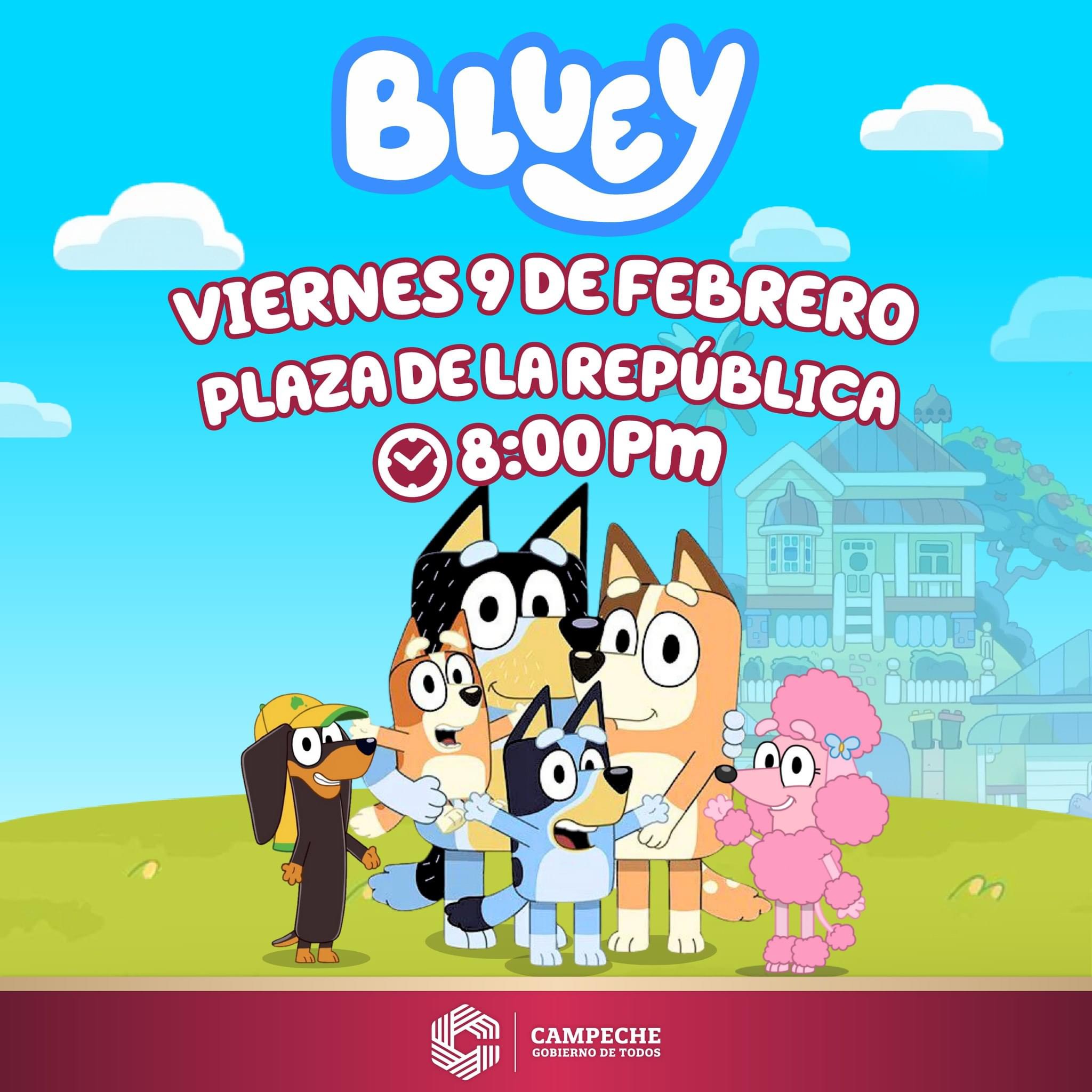 Tendremos show de Bluey este 9 de febrero