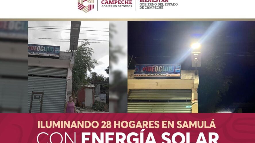 Con el proyecto de Equipamiento de Electrificación No Convencional hemos iluminado las afueras de 28 viviendas en Samulá.