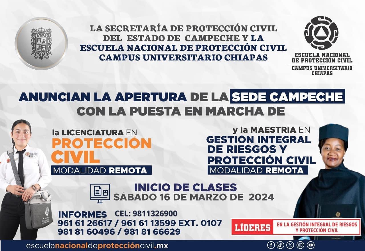 Apertura de la Sede Campeche de la Escuela Nacional de Protección Civil
