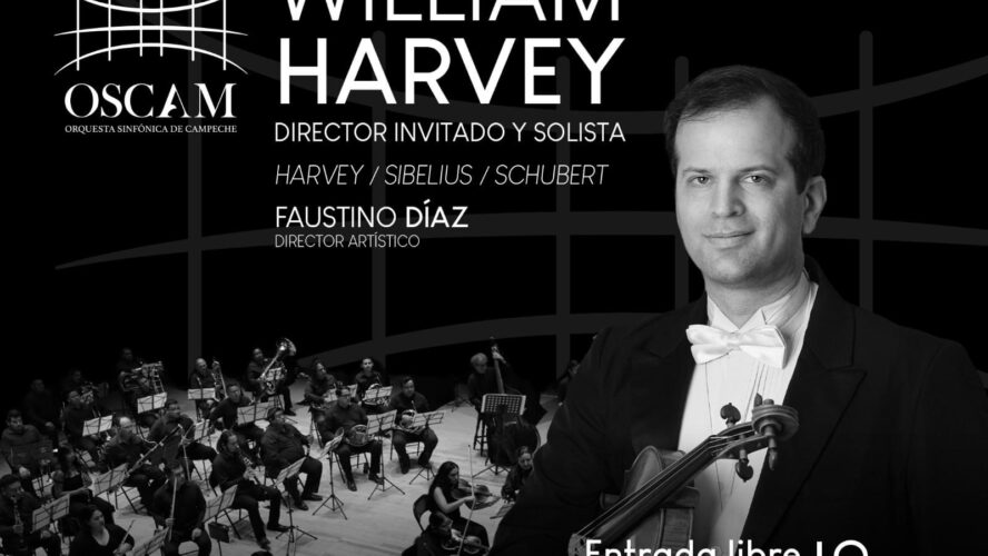 Este sábado 23 de marzo tendremos como primer director invitado y solista al Maestro William Harvey.