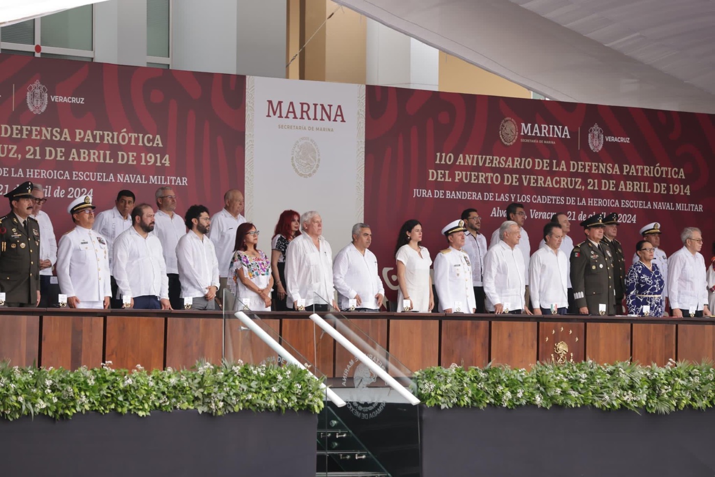 110 aniversario de la defensa del Puerto de Veracruz en la Heroica Escuela Naval Militar