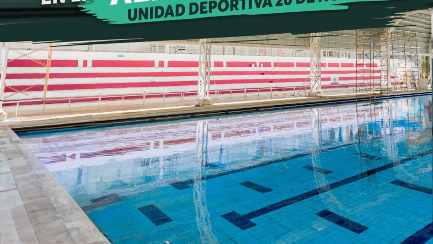 Te invitamos a entrenar en la alberca olímpica de la Unidad Deportiva 20 de Noviembre