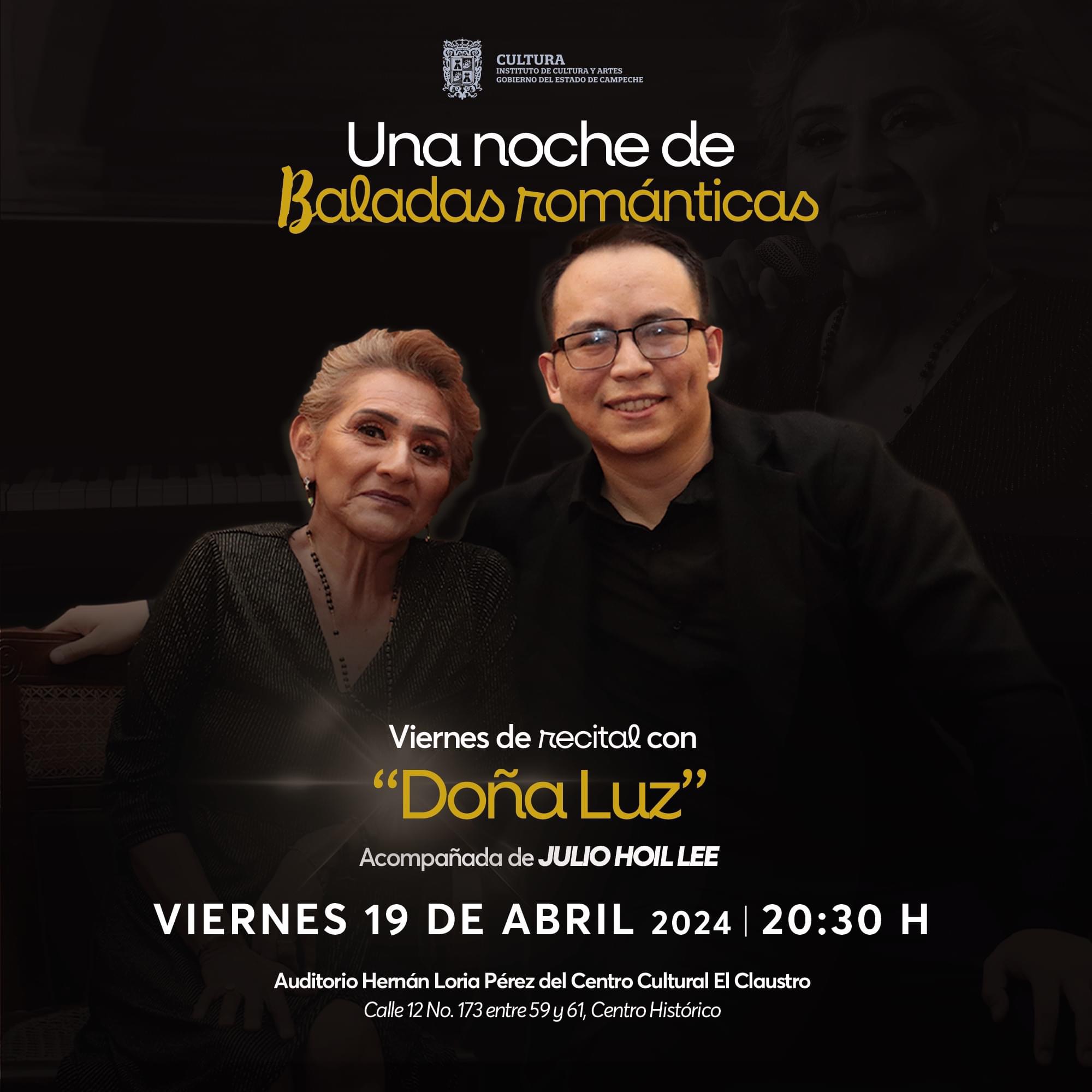 Vive una noche de baladas románticas este 19 de abril