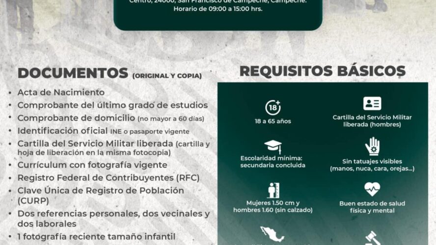 Tu puedes formar parte de los elementos de seguridad federal