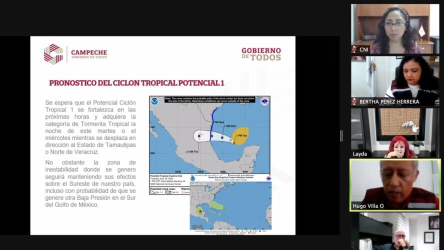 Seguimiento del Ciclón Tropical Potencial 1