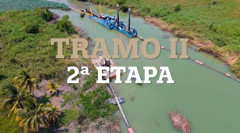 El tramo 2 de las tres etapas del dragado del Río Palizada lleva un 96% de avance.