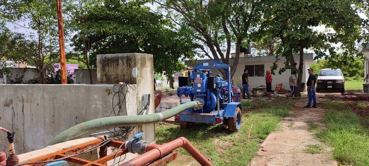 Se instalaron bombas para el desalojo de agua en el cárcamo de rebombeo de la Planta de Tratamiento de Siglo XXI y en la alcantarilla que está cerca del cárcamo.