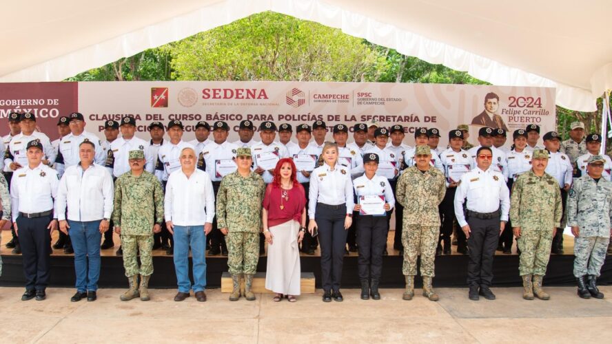 Clausura del Curso Básico para Policías de la Secretaría de Protección y Seguridad Ciudadana del Estado de Campeche