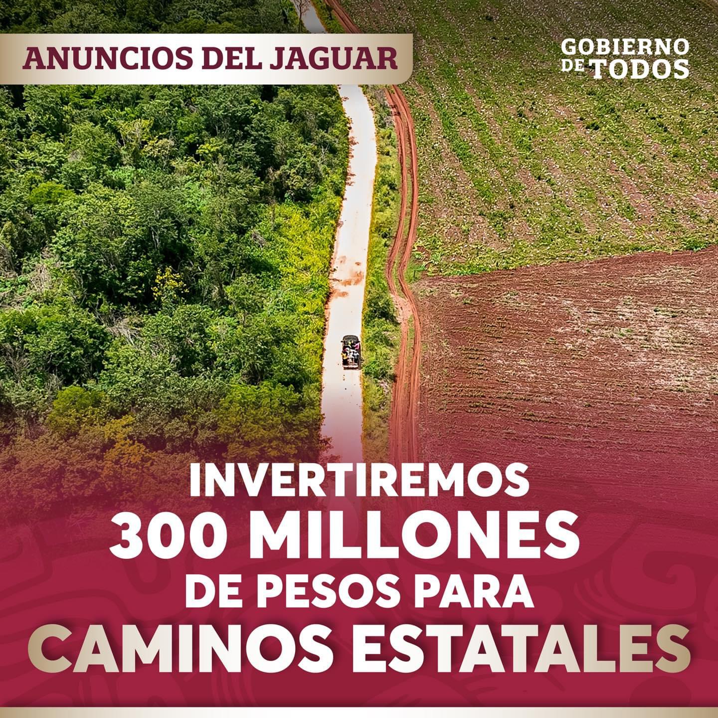 Invertiremos 300 MDP para caminos estatales