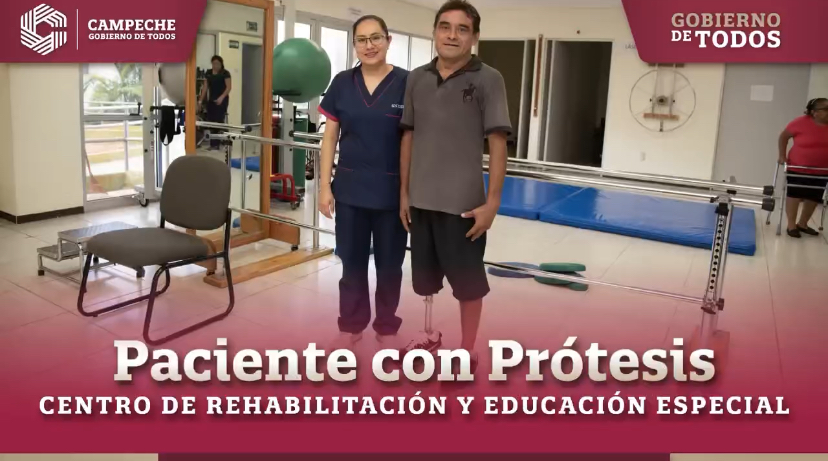 Paciente con prótesis. Centro de Rehabilitación y Educación Especial