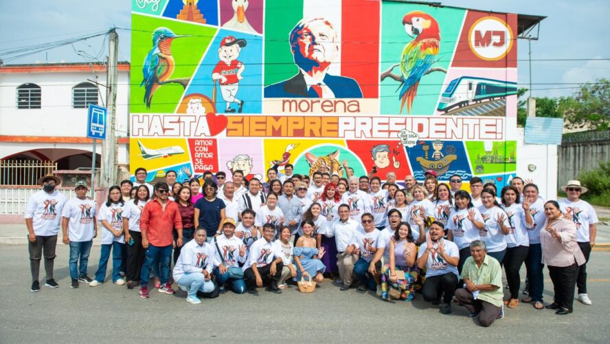 Mural llamado «Hasta Siempre, Presidente»