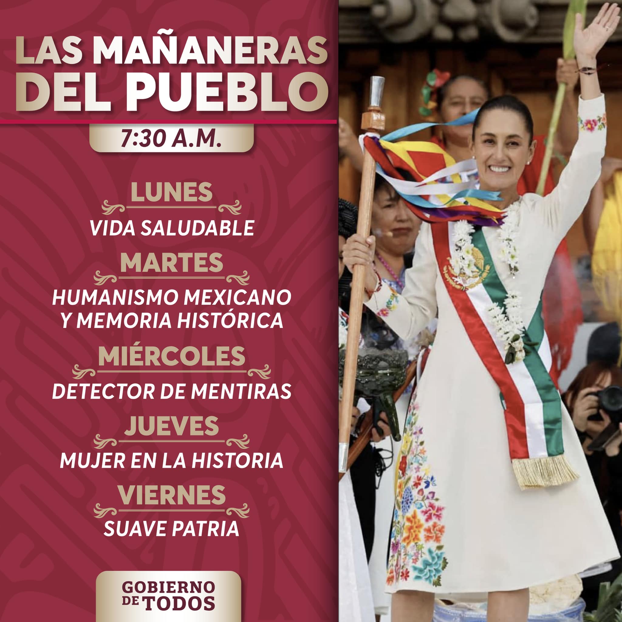 Presidenta realizó su 1ª Mañanera del pueblo