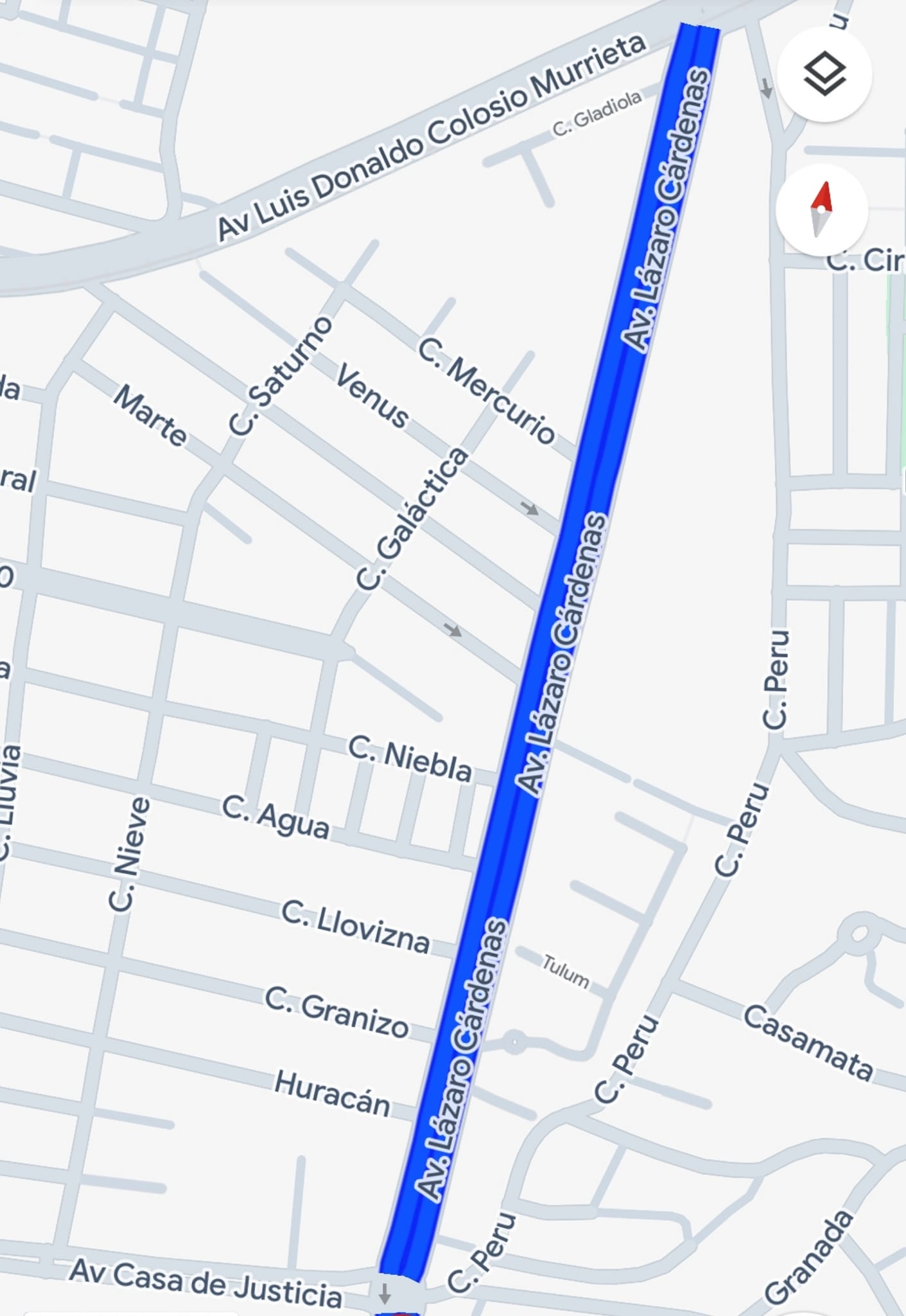 Pavimentación en tramos viales