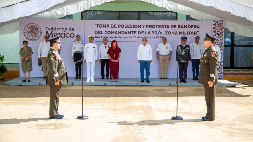 Posesión y protesta de bandera