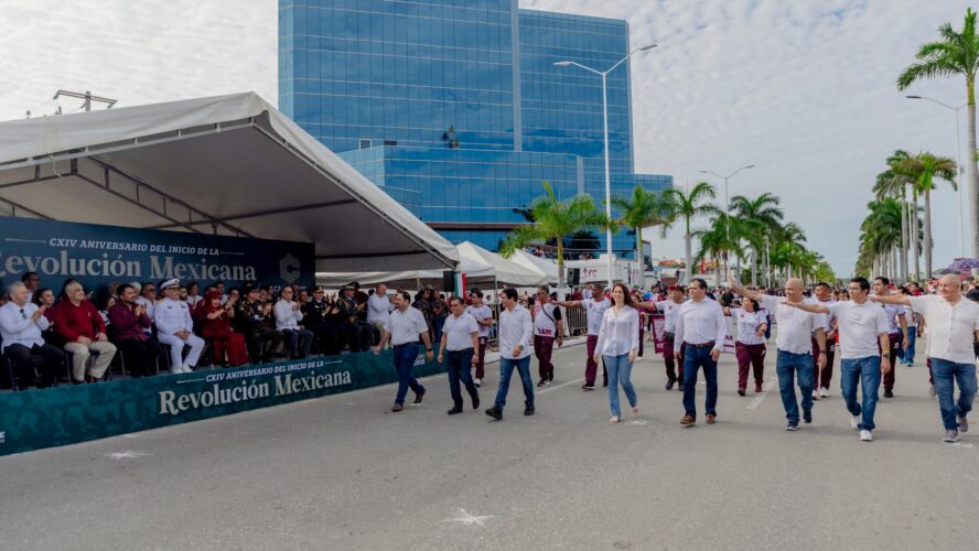 Desfile cívico, deportivo y militar conmemorativo del CXIV Aniversario del inicio de la Revolución Mexicana.