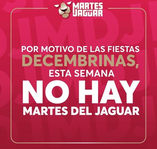 ¡Nos vemos hasta el 7 de enero del 2025 en el Martes del Jaguar!