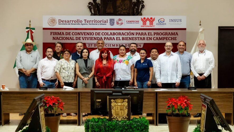 Firma de convenio de colaboración del programa nacional de vivienda para el bienestar en Campeche