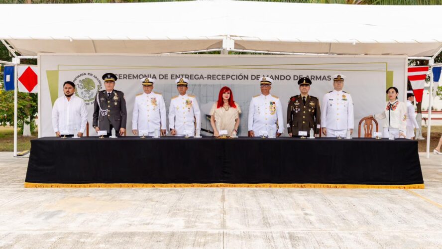 Toma de protesta del Vicealmirante Alfredo Ramón Enríquez Delgado como comandante de la 7ª Zona Naval