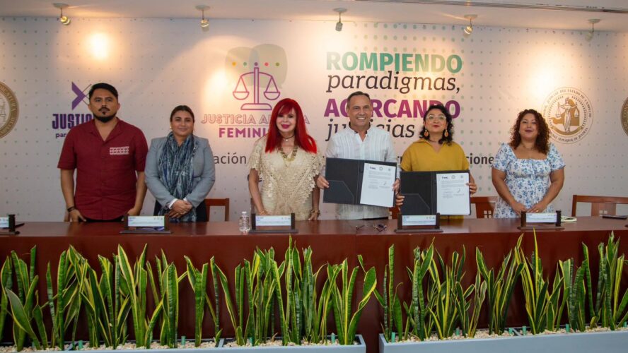 Firma de convenio de colaboración entre el Poder Judicial del Estado y la Asociación Civil Equis Justicia para las Mujeres