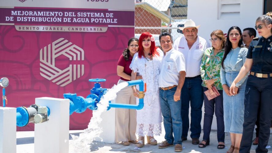 Inauguración del sistema de agua potable en Benito Juárez 1