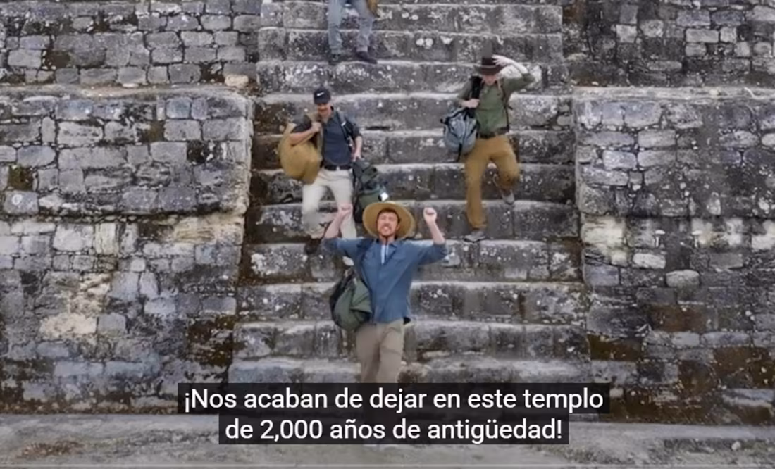 MrBeast podría ser sancionado por grabar sobre una pirámide en Calakmul; estas son las escenas