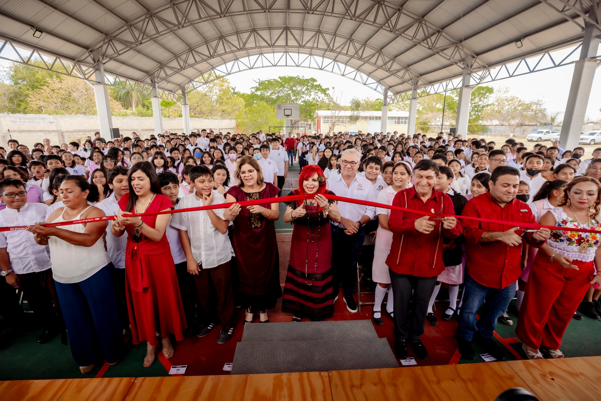 Hoy inauguramos el domo de la cancha deportiva y de usos múltiples de la Escuela Secundaria Técnica 27