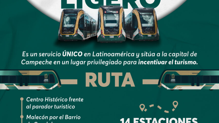 El Tren Ligero cambiará el rostro de la capital campechana y fortalecerá el turismo; un Campeche que ya está escribiendo su nueva historia con tinta y fuego