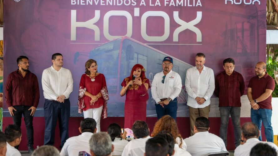 Convivir con las y los trabajadores del nuevo sistema de transporte Ko’ox fue un encuentro emotivo que marcó el inicio de una nueva era en la movilidad del estado