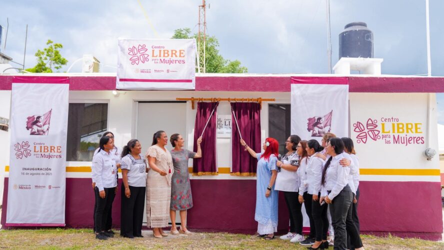 En Xpujil, Calakmul, acompañé a la PresidentA Claudia Sheinbaum Pardo a la inauguración del Centro Libre para las Mujeres