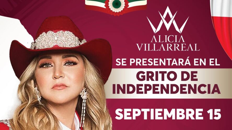 Este 15 de septiembre, Alicia Villareal se presentará en la Plaza de la República.