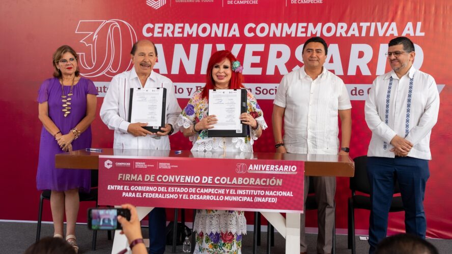 Esta mañana, conmemoramos 30 años del Instituto de Desarrollo y Formación Social del Estado con la firma del Convenio Marco de Coordinación con INAFED