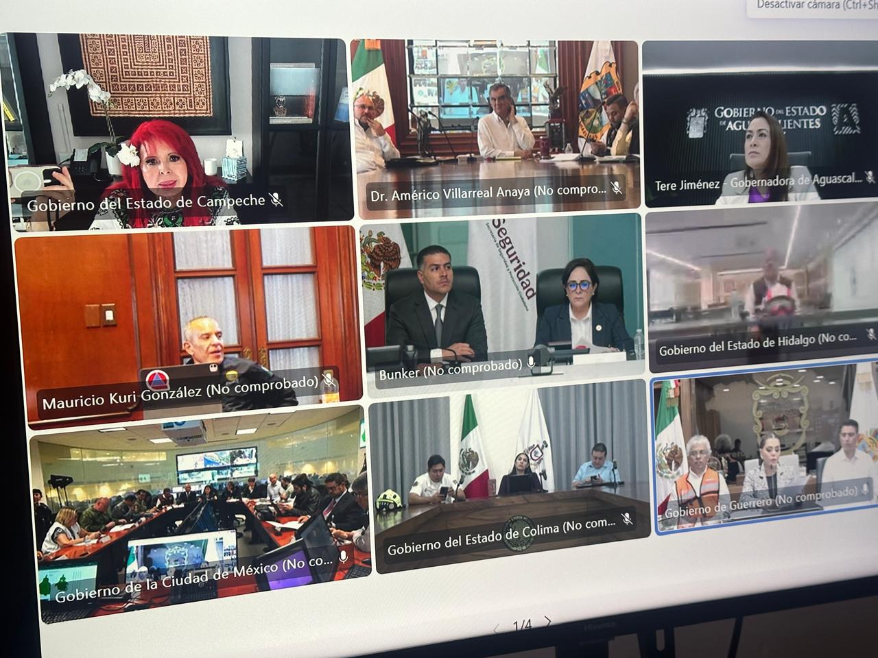 Estoy conectada en el Comité Nacional de Emergencias por el Segundo Simulacro Nacional 2025