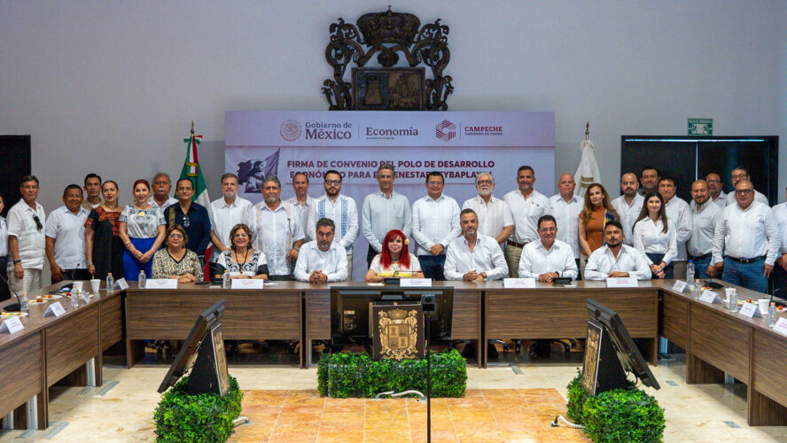 En un hecho sin precedentes para la transformación económica de Campeche, firmé el convenio del Polo de Desarrollo Económico para el Bienestar Seybaplaya I