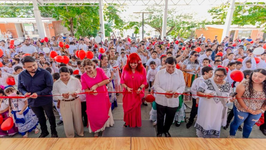 Hoy la inauguramos con una inversión de 4.3 mdp, que beneficia a más de 600 alumnos con un espacio digno