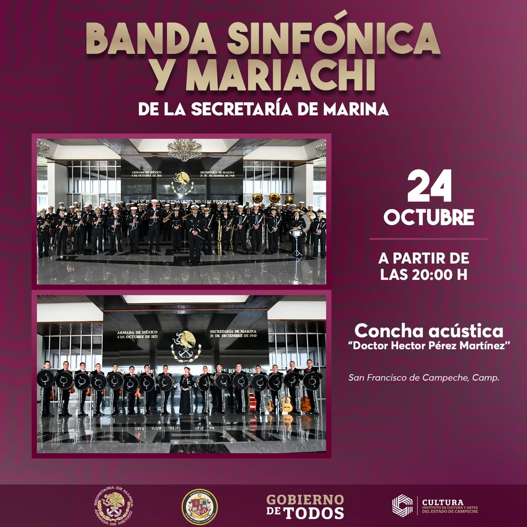 Imperdible la Banda Sinfónica y el Mariachi de la Secretaría de Marina!